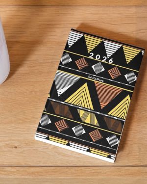 Agenda semainier 2026 Bogolan jaune