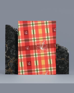 Carnet de notes positives Madras et hibiscus